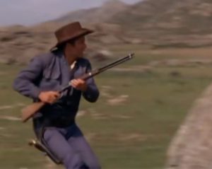Cowboy with rifle from White Commanche film